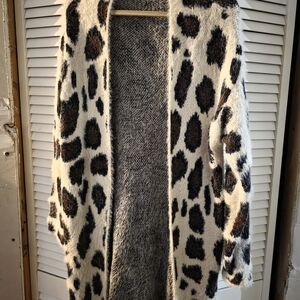 Love Black and Cream Leopard Teddy Jacket